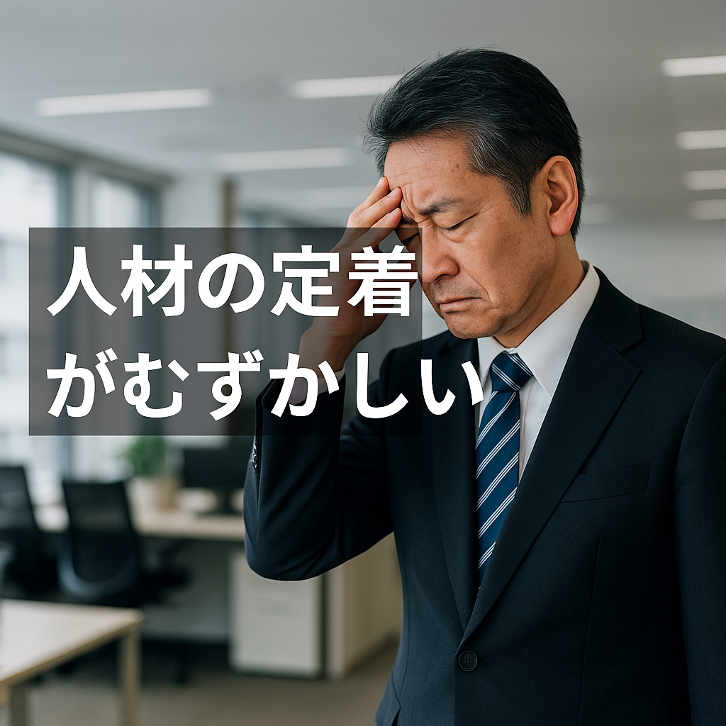 人事の定着がむずかしい